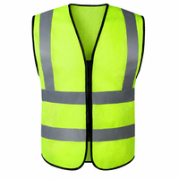 Gilet de sécurité réfléchissant haute visibilité en maille respirante sans poches pour le contrôle du trafic routier
