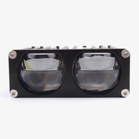 Feux de calandre de voiture LED 3000K, faisceau haut et bas, 20W 80W, lentille double, lentille de projecteur Bi-LED