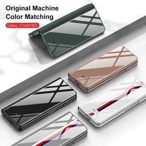 GKK-Funda de cuero de vidrio templado para Samsung Galaxy Z, funda plegable 4, protección completa Z Fold 3, soporte magnético - Product Image 2