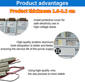 แหล่งจ่ายไฟ LED บางพิเศษ DC 12V 24V หม้อแปลงแสงสว่าง100W 200W 300W 400W 500W - Product Image 5