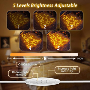 Décoration murale LED néon abeille IP65, corps de lampe en acrylique, <span class=keywords><strong>lettre</strong></span> néon pour la décoration murale de la maison, du magasin, fête d'<span class=keywords><strong>anniversaire</strong></span>, cadeau idéal pour les amis - Product Image 4