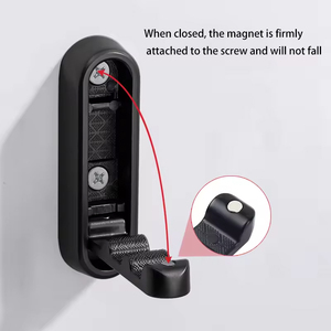 Hiện đại gấp móc treo tường kim loại tổ chức treo móc kẽm quần áo tường gấp ẩn hộ gia đình móc - Product Image 4