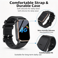 Jam Tangan Pintar S10 untuk Lansia dengan Deteksi Jatuh 4G LTE, Panggilan SOS Satu Sentuhan, Monitor Detak Jantung dan Tekanan Darah