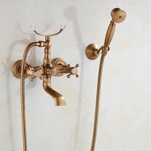 Wholesale Antique <strong>Shower</strong> Faucet Telephone Shape Bathtub <strong>Shower</strong> Set Wall Mounted Dual Hole Hot and Cold Mixer <strong>Shower</strong> - Product Image 2