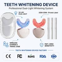Kit de Blanqueamiento Dental Powsmart IPX7 a Prueba de Agua, Dispositivo de Blanqueamiento con Luz LED Azul, Carga Inalámbrica, Gel PAP Sin Peróxido, Uso Doméstico