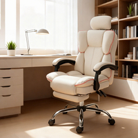 Fauteuil de Direction en Cuir PU avec Accoudoirs Réglables et Connectés pour Mobilier Commercial
