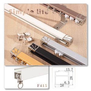 Rail de rideau montage au plafond bande de PVC rideau Double pôle tiges ensemble décoratif Windows support pôle rideau pistes accessoires - Product Image 2