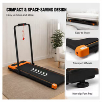 Cinta de Correr Plegable 2 en 1 con Logotipo Personalizado y Marca Privada ZB-HTD-9, Plataforma para Caminar con Potencia Máxima de 1.5HP, Equipo de Gimnasio en Casa, OEM ODM