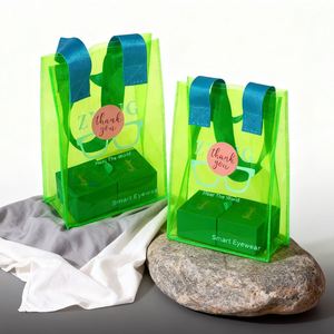 Sacs publicitaires promotionnels en PVC colorés personnalisés avec valve, sacs transparents résistants à l'humidité pour le shopping et les souvenirs - Product Image 2