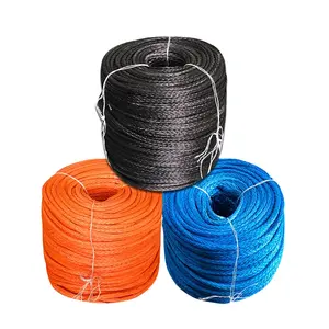 high strength 3mm 4mm 5mm 6mm 12 strands uhmwpe (hmpe) rope for boat marine fishing line