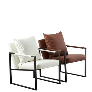 Sillón Individual Nórdico, Sofá Perezoso, Silla de Ocio Sencilla de Hierro de Lujo Ligero Italiano, Silla de Espera para Salón de Belleza - Product Image 1