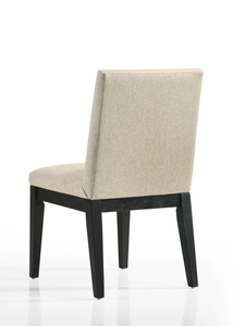 Silla de Comedor Moderna Tapizada en Lino con Patas de Metal para Uso en el Hogar o en Restaurantes - Product Image 5