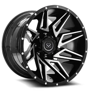 Alloy Wheels Alloy Rims Customized 17" 18" 19" 20" 21" 22" Jant 4X4 Off-road Black Finish Aluminum Alloy Forged Wheels Rims