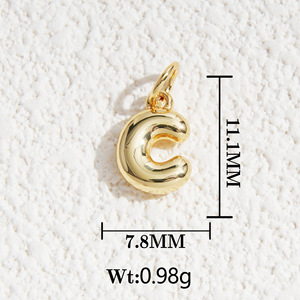 Gold Letter Charms Copper Plated DIY Jewelry Findings For Necklace Making Mixed Shapes Bag Pack A4 137 - Product Image 4