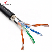 Câble CAT7 stable et fiable SFTP en cuivre pur, adapté aux ordinateurs, câble Ethernet Cat 7 23AWG