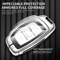 Étui de protection pour clé de voiture en alliage de zinc et cuir avec logo pour Hyundai IX20 I30 IX35 I40 Ix25 IX45 I10 I20 Tucson Verna Sonata Elantra SantaFe