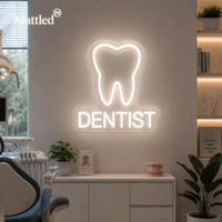 Letrero de Neón Personalizado con Dientes, Logotipo Comercial Personalizado, Luces LED de Acrílico para Clínica Dental, Decoración de Pared para Consultorio