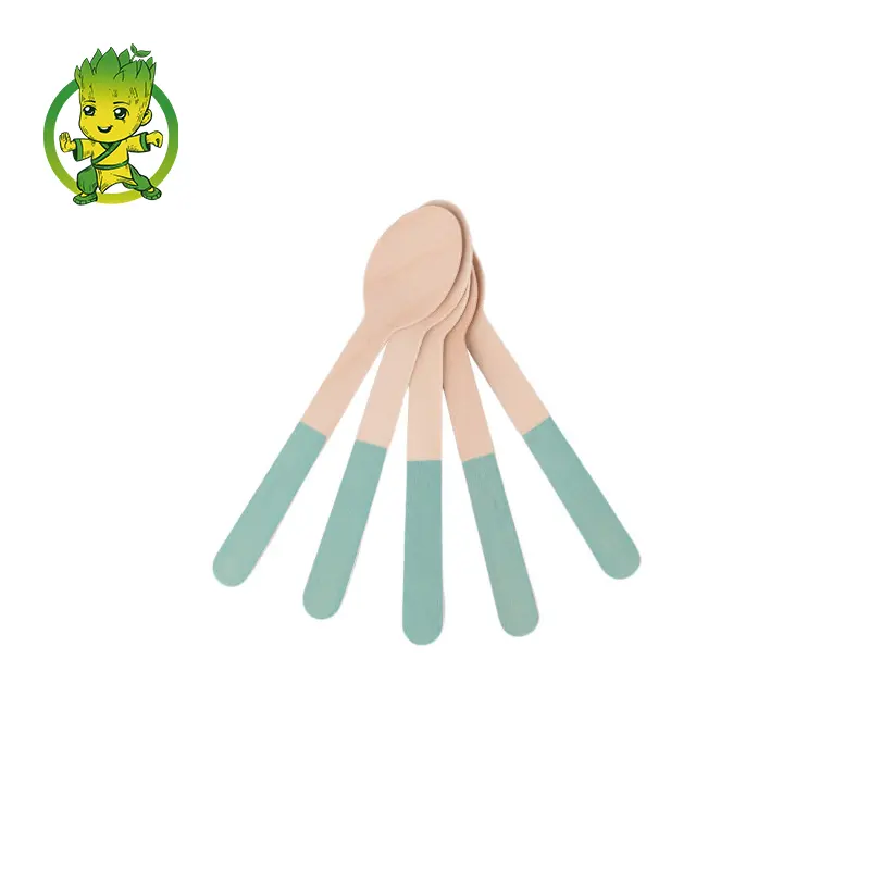 Groot Compostable wooden Spoons Cutlery Sets Eco-Friendly Biodegradable All Natural For Ice Cream Dessert Parties Catering Servi