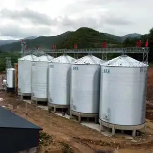 1000 5000 10000 tonnes de blé maïs soja céréales de rangement assemblée silos en acier pour les céréales