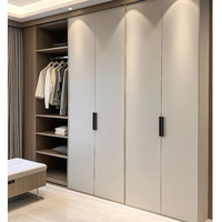 Meuble de chambre à coucher Armoire penderie double en bois avec miroir