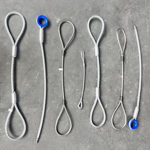 Sangle de levage en câble métallique galvanisé haute résistance 6x19 pour levage de béton préfabriqué et boucles d'ancrage - Product Image 3