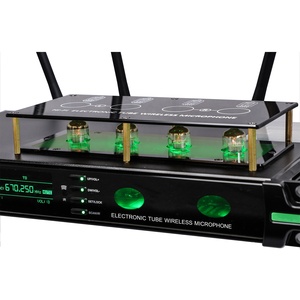 Micrófono inalámbrico UHF IR de 2 canales con tubo electrónico, nuevo diseño, 4 Uds., con cambio de color, para Bar, <span class=keywords><strong>restaurante</strong></span>, hogar - Product Image 4