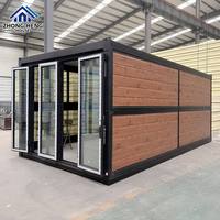 Maison conteneur modulaire préfabriquée pliable et extensible professionnelle de 20 pieds pour logements du personnel sur site, garage et entrepôt