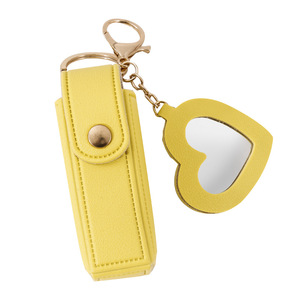 Porte-rouge à lèvres en cuir PU souple avec miroir, sac à rouge à lèvres portable, miroir de maquillage, rouge à lèvres de qualité supérieure, prix de gros - Product Image 2