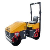 Rouleau compresseur routier FURD de haute qualité 1 tonne à double tambour à vendre - Machine de construction durable avec compactage par vibration