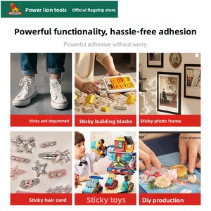 パワーライオン天然ゴムホットメルト接着剤スティック高粘着強力7mm/11mm透明接着剤ストリップ家庭用プラスチックグルーガン - Product Image 5