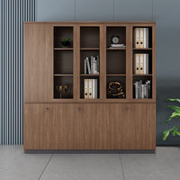 Armoire de classement de bureau moderne en bois massif, durable, grande capacité, avec serrure à code