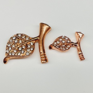 Oro rosa argento amore angelo per natale FengShui pacifica decorazione foglia dimensione foglia di giada in metallo di mele accessori per gioielli - Product Image 3