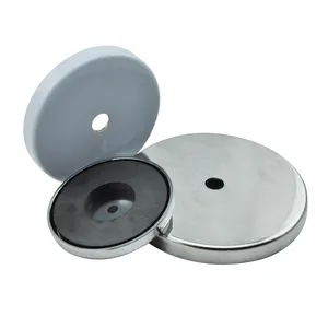 2024 Dailymag amazing power dia. 3.878" 120lbs round base ferrite cup pot magnet holding high quality pot ceramic magnets