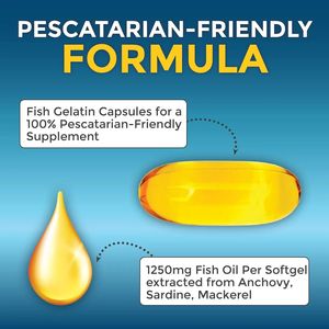 שמן דגים פורל תוספת חומצות שומן dha ממקור יחיד מקור פרא אלסקה 1250 מ ג כוח אומגה <span class=keywords><strong>3</strong></span> שמן דגים - Product Image 3