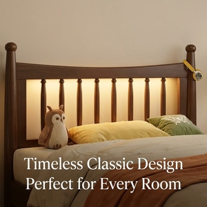 <span class=keywords><strong>Lit</strong></span> pour enfant en bois <span class=keywords><strong>de</strong></span> noyer massif <span class=keywords><strong>de</strong></span> style mid-century, taille complète, écologique, avec tête <span class=keywords><strong>de</strong></span> <span class=keywords><strong>lit</strong></span> à tiges, durable et sûr pour les hôtels et les chambres à coucher à domicile - Product Image 4