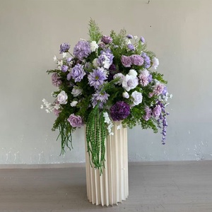 Boule de fleurs artificielles en soie FC181, roses, centre de table pour mariage, décoration d'événements - Product Image 4
