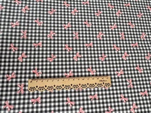 Оптовая продажа, широкая твиловая ткань с милым бантом, хлопчатобумажная печатная ткань для одежды, «DIY» и «стеганая ткань» - Product Image 6