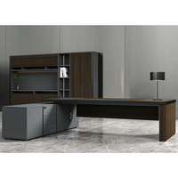 Bureau de direction moderne standard, convertible, extensible, modulaire, avec tiroirs, en MFC, taille personnalisable, pour l'espace de travail BS