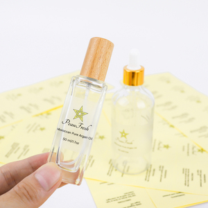 In ấn tùy chỉnh Vinyl chai logo vàng lá rõ ràng Sticker Sheets trong suốt không thấm nước Sticker - Product Image 4