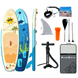 Tabla <span class=keywords><strong>de</strong></span> Paddle Surf Inflable para Niños <span class=keywords><strong>de</strong></span> 9'6'', Tabla SUP Junior Estable <span class=keywords><strong>de</strong></span> 31'' <span class=keywords><strong>de</strong></span> Ancho <span class=keywords><strong>con</strong></span> Ilustración <span class=keywords><strong>de</strong></span> Playa y Sol, Kit <span class=keywords><strong>de</strong></span> 5 Pulgadas <span class=keywords><strong>de</strong></span> Grosor - Product Image 2