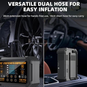 Démarreur de <span class=keywords><strong>batterie</strong></span> portable 4-en-1 avec compresseur d'air, capacité élevée 22200mAh, crête 3000A, démarrage 1500A, pour <span class=keywords><strong>voiture</strong></span> 12V - Product Image 6