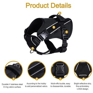 ชุดเสื้อกั๊กไนลอนสำหรับสุนัข1000D ชุดฝึกกลางแจ้งยุทธวิธีทันสมัยปล่อยอย่างรวดเร็วสำหรับการล่าในฤดูร้อนฤดูหนาวพิมพ์ลาย - Product Image 5