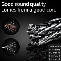Câble de haut-parleur HIFI OCC argenté haute pureté avec fiche banane autobloquante de type pistolet, tressé 24 brins mixtes pour microphone et haut-parleur