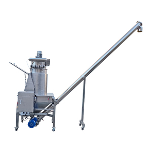 Machine d'alimentation à vis sans fin pour poudre de sucre en acier inoxydable SUS304 de qualité alimentaire, 3m³/h, avec convoyeur vibrant incliné et sans poussière - Product Image 2