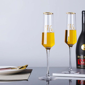 Flûtes à champagne <span class=keywords><strong>en</strong></span> <span class=keywords><strong>or</strong></span> avec bordure <span class=keywords><strong>en</strong></span> <span class=keywords><strong>or</strong></span> pour mariage - Product Image 4