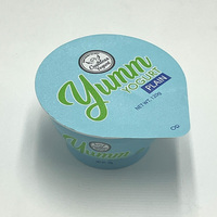 Offre Spéciale Tasse de yaourt en plastique imprimée personnalisée avec couvercle en feuille thermoscellée