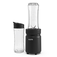 Blender au design rétro avec 6 lames pour smoothies et milkshakes, avec un bocal en verre, parfait pour le petit-déjeuner ou le thé de l'après-midi