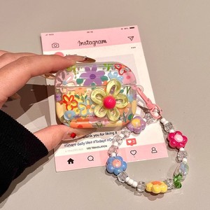Estuche para Auriculares con Diseño de Flores de Verano para <span class=keywords><strong>Airpods</strong></span> Pro 3, <span class=keywords><strong>Airpods</strong></span> 4, <span class=keywords><strong>Tercera</strong></span> Generación - Product Image 3