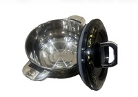 Magnifique ensemble de 3 casseroles isothermes en marbre veiné doré, 2L, 3.5L, 6.5L, avec poignée élégante, pour maintien au chaud des aliments et service événementiel