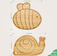 Nouveaux produits : Mini planche à découper en bois de fruits, petit ensemble de planches à découper en bambou, plateau à fromage en forme d'escargot et d'abeille pour la maison